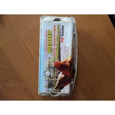 VAJCIA SLEPAČIE 10ks „L“ /PODSTIELKOVÝ CHOV/ FARMA MEDZEV