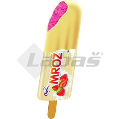 MRAZENÝ NANUK MROŽ TVAROH JAHODOVÝ V BIELEJ ČOKOLÁDE 45ml