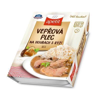 HOTOVÉ JEDLO BRAVČOVÉ PLECE NA HUBÁCH, RYŽA 450g APETIT