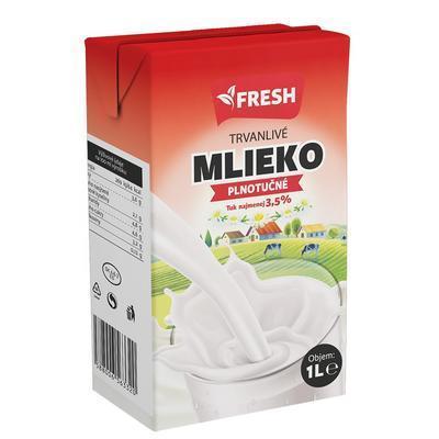 MLIEKO PLNOTUČNÉ TRVANLIVÉ 3,5% 1l UHT FRESH