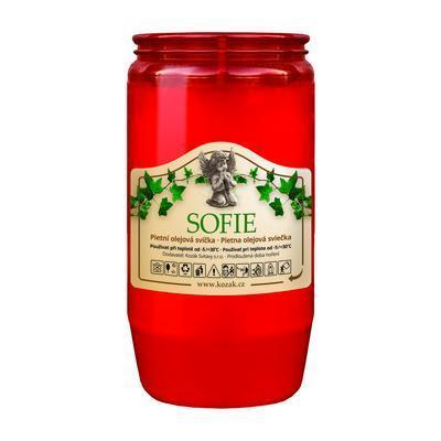 NÁPLŇ SVIEČKOVÁ DO KAHANCA SOFIE OLEJOVÁ ČERVENÁ 120g 9,5cm 45h