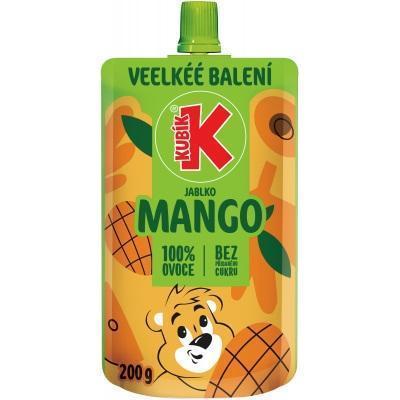 DETSKÁ VÝŽIVA JABLKO-MANGO 200g KUBÍK 100% OVOCNÁ KAPSIČKA