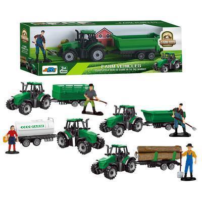 TRAKTOR S VLEČKOU A FARMÁRKOU