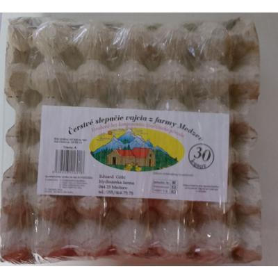 VAJCIA SLEPAČIE 30ks „M“ /PODSTIELKOVÝ CHOV/ FARMA MEDZEV