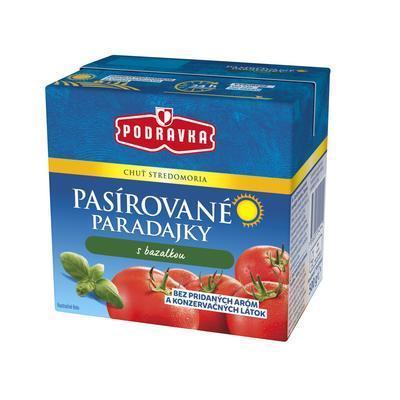 PARADAJKOVÉ PYRÉ PASÍROVANÉ S BAZALKOU 500g