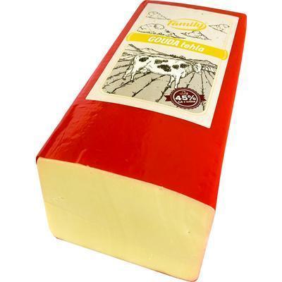 TEHLA FAMILY GOUDA 45% cca 3kg /VÁHA/ BLOK