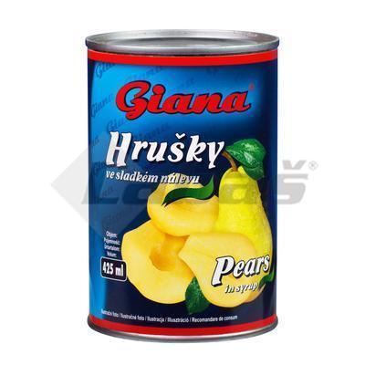 KOMPÓT HRUŠKY LÚPANÉ, POLENÉ 425ml / PP 230g GIANA