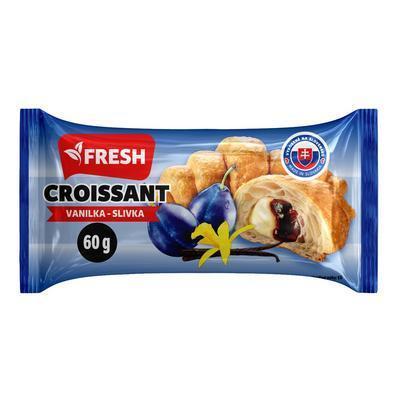 CROISSANT S VANILKOVO-SLIVKOVOU NÁPLŇOU 60g FRESH