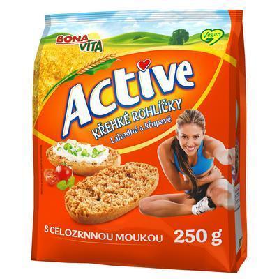 ROHLÍKY KREHKÉ CELOZRNÉ 250g ACTIVE