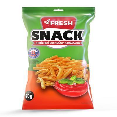 SNACK ZEMIAKOVÝ KEČUP A BAZALKA 70g FRESH