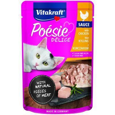 PAŠTÉTA MAČKA KURACIA V OMÁČKE 85g POÉSIE SAUCE VITAKRAFT