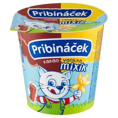 PRIBINÁČEK MIXÍK KAKAO-VANILKA 125g BEZLEP