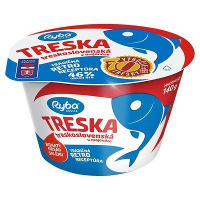 ŠALÁT TRESKA V MAJONÉZE 140g TRESKOSLOVENSKÁ