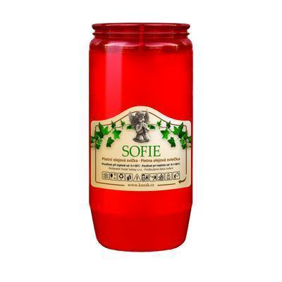 NÁPLŇ SVIEČKOVÁ DO KAHANCA SOFIE OLEJOVÁ ČERVENÁ 180g 14cm 72h