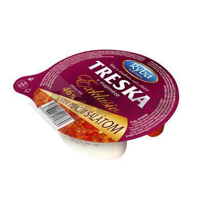 ŠALÁT TRESKA V MAJONÉZE 150g EXKLUSÍV S OSTRÝM ŠALÁTOM RYBA