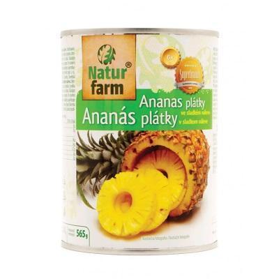 KOMPÓT ANANÁS PLÁTKY 565g / PP 340g NATUR FARM