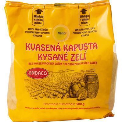 KAPUSTA KVASENÁ BIELA BEZ KONZERVANTOV 500g ANDACO