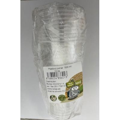 POHÁR PLASTOVÝ 0,5l 10ks RONEX