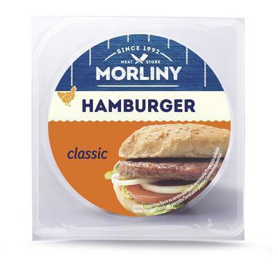 HAMBURGER HYDINOVÝ 250g VB 75% PODIEL MÄSA MORLINY