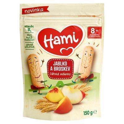 SUŠIENKY JABLKO A BROSKYŇA 150g HAMI