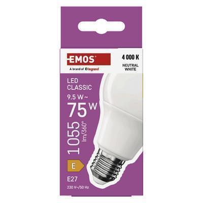 ŽIAROVKA LED CLASSIC A60 9,5W E27 NEUTRÁLNA BIELA EMOS
