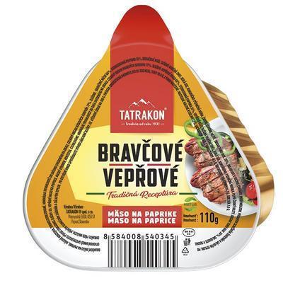 HOTOVÉ JEDLO BRAVČOVÉ MÄSO NA PAPRIKE 110g TATRAKON