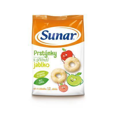 SNACK PRSTIENKY JABLČNÉ PRE PRVÉ ZÚBKY 50g BEZLEP SUNAR