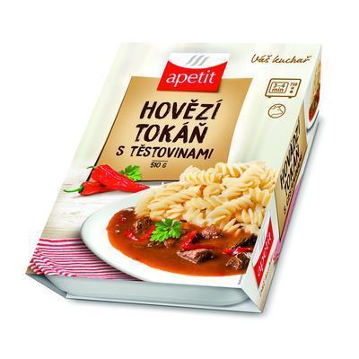 HOTOVÉ JEDLO TOKÁŇ HOVÄDZÍ, CESTOVINY 510g APETIT