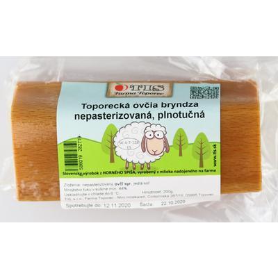 BRYNDZA OVČIA TOPORECKÁ 100% DÝHA 200g TIS